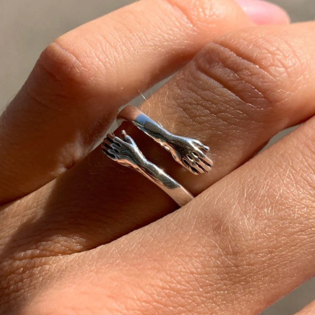 Close-up of the Hug Ring showing its adjustable design